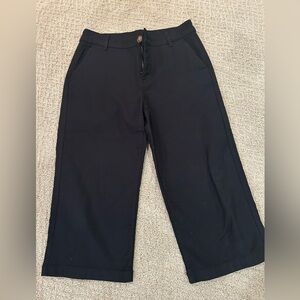 Style & Co Black Wide-Leg Cropped Pants - 14P